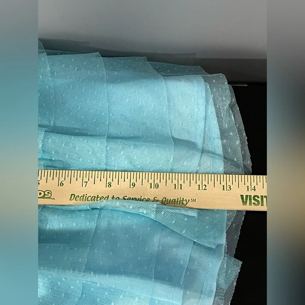 Justice Light Blue Layered Mini Skirt